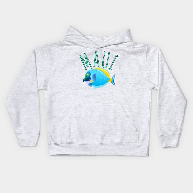 Maui Hawaii Kids Hoodie by Coreoceanart